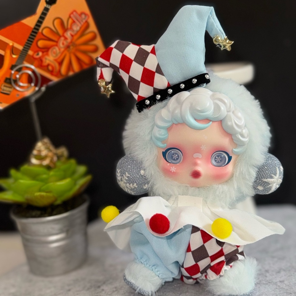 Joker Jester Halloween or Cosplay Costume for your Labubu or Skupllpanda Doll